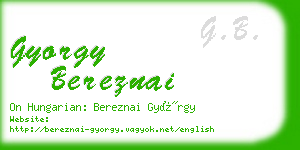 gyorgy bereznai business card